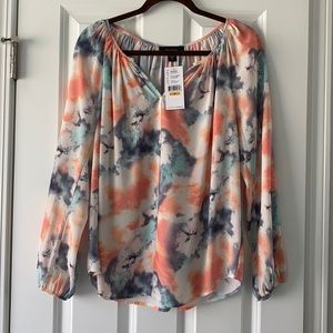NWT! Karen Kane tie dye blouse. Size small